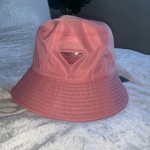 Barbie pink Prada nylon bucket hat